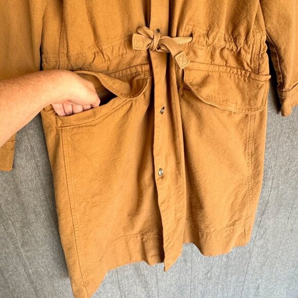 Everlane Canvas 100% Organic Cotton Unlined Parka Utility Jacket; Cappuccino - Picture 8 of 17